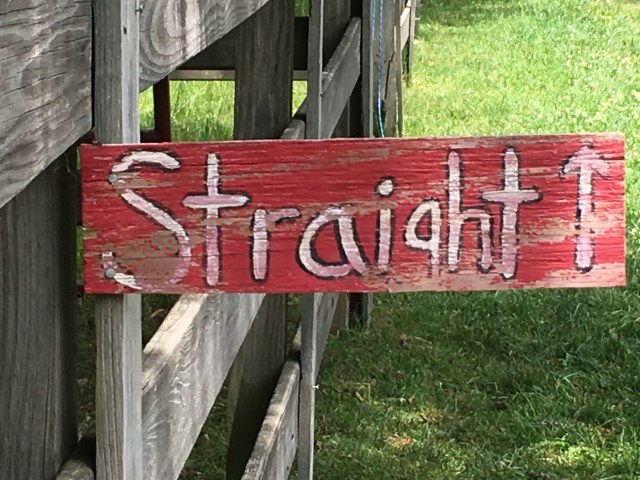 straight sign