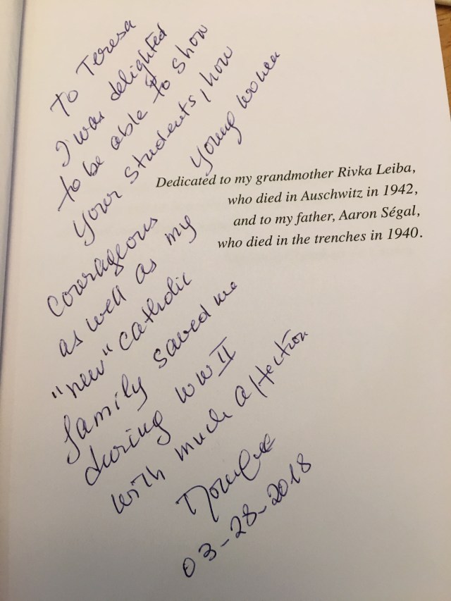 monique's inscription