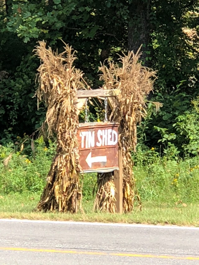 tin shed sign